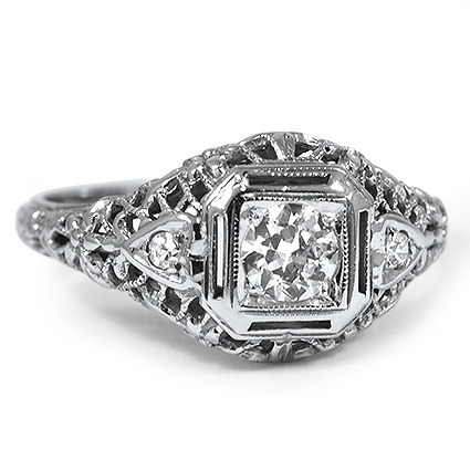 Art Nouveau Diamond Vintage Ring