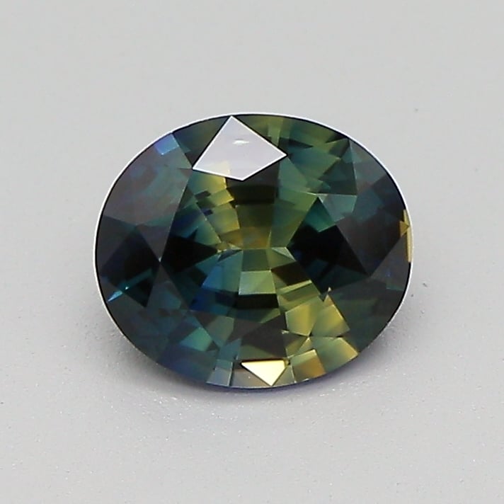 6.5x5.7mm Parti-Color Oval Sapphire