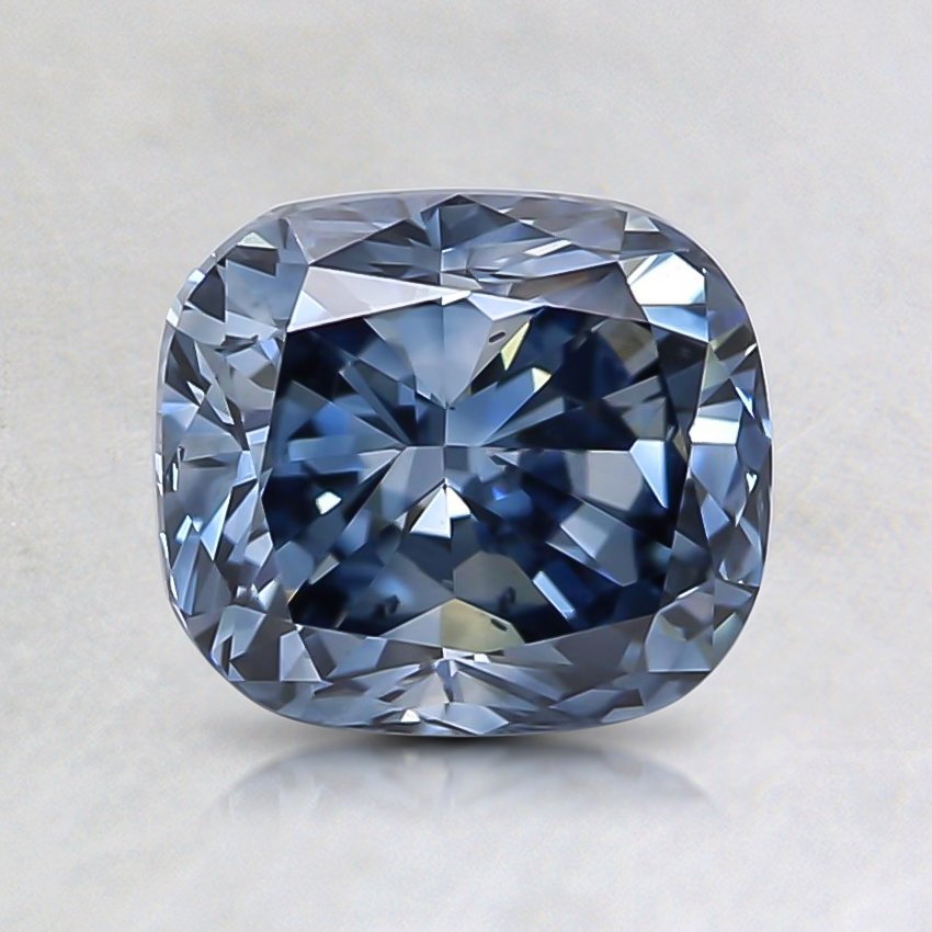1.39 Ct. Fancy Intense Blue Cushion Lab Grown Diamond