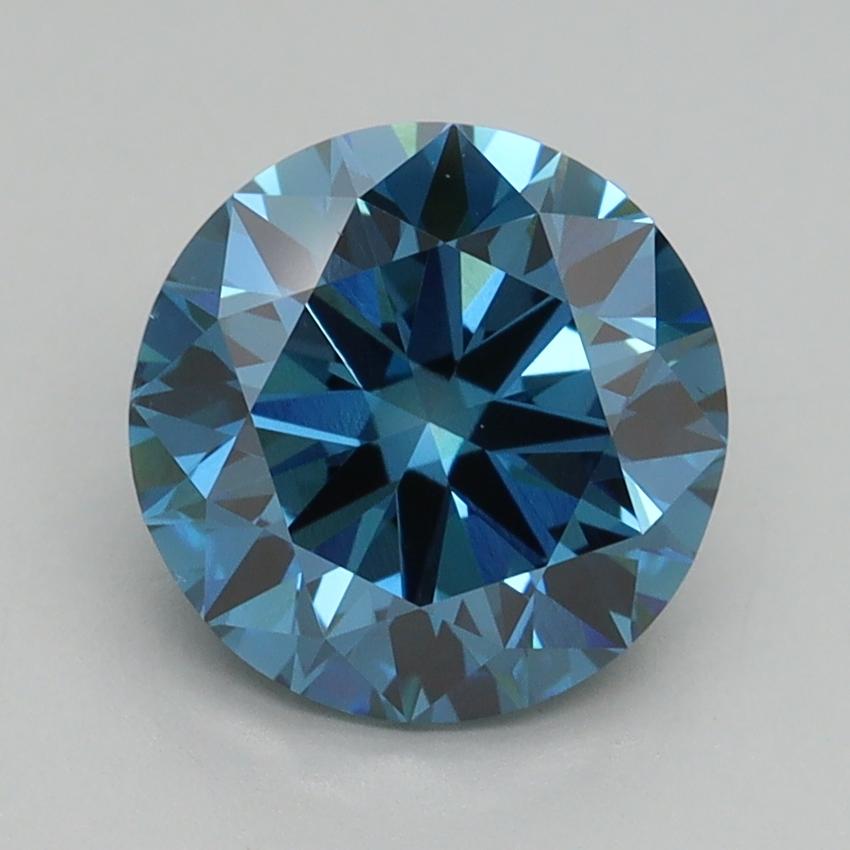 2.30 Ct. Fancy Vivid Blue Round Lab Grown Diamond
