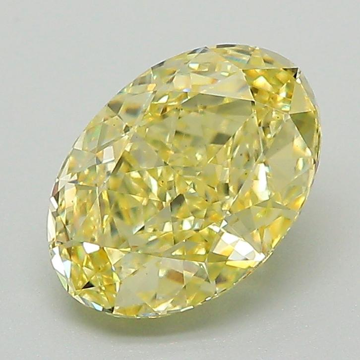 1.93 Ct. Fancy Intense Yellow Oval Lab Grown Diamond