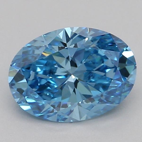 0.53 Ct. Fancy Vivid Blue Oval Lab Grown Diamond