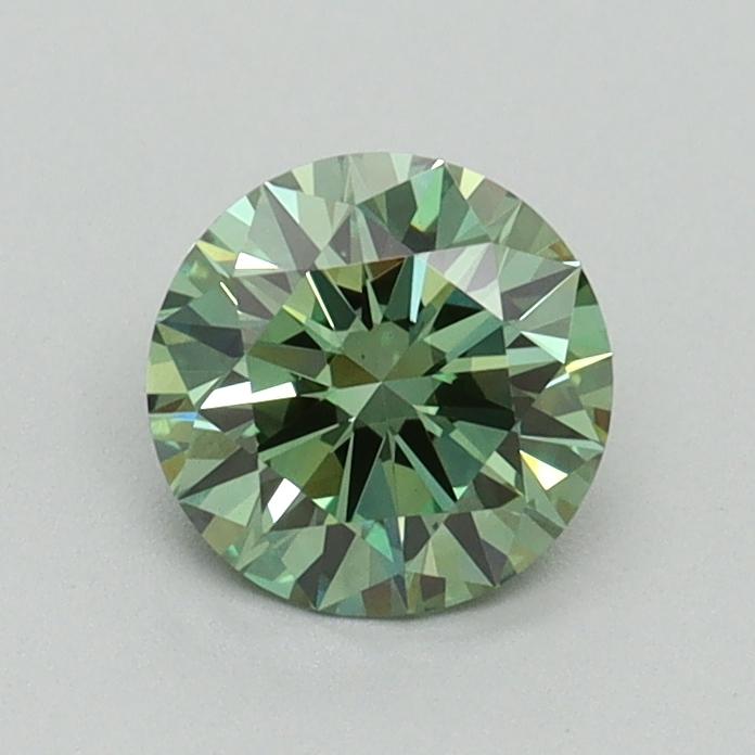 0.70 Ct. Fancy Vivid Green Round Lab Grown Diamond