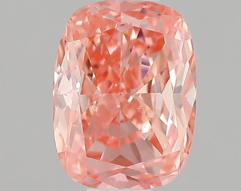 0.41 Ct. Fancy Vivid  Pink Cushion Lab Grown Diamond