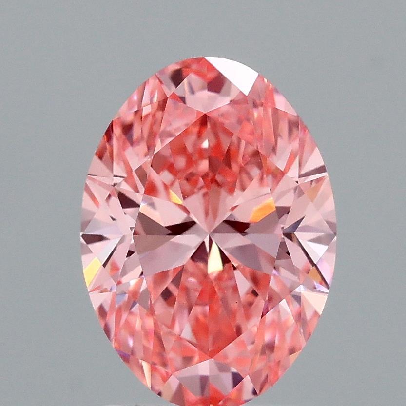 2.03 Ct. Fancy Vivid Pink Oval Lab Grown Diamond