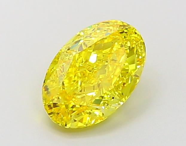 2.1 Ct. Fancy Vivid Yellow Oval Lab Grown Diamond