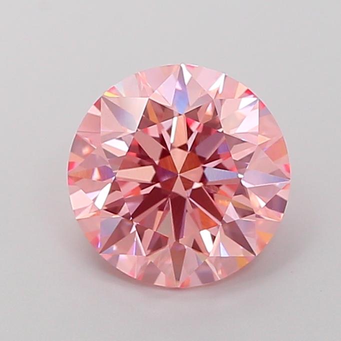 3.08 Ct. Fancy Vivid Pink Round Lab Grown Diamond