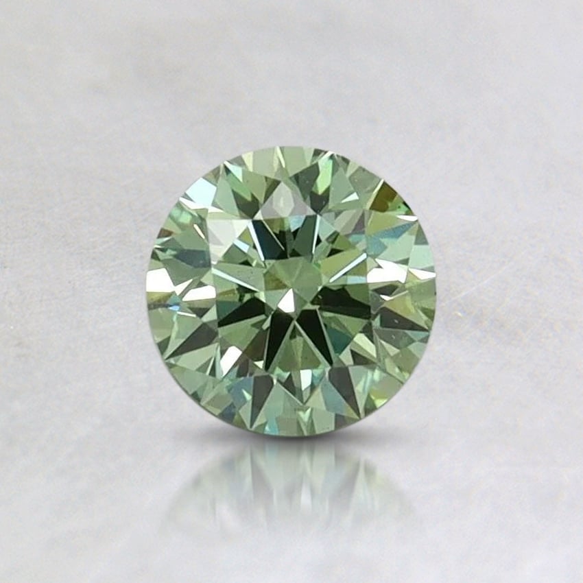 0.50 Ct. Fancy Vivid Green Round Lab Grown Diamond