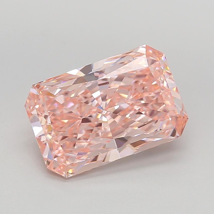 6.00 Ct. Fancy Vivid  Pink Radiant Lab Grown Diamond
