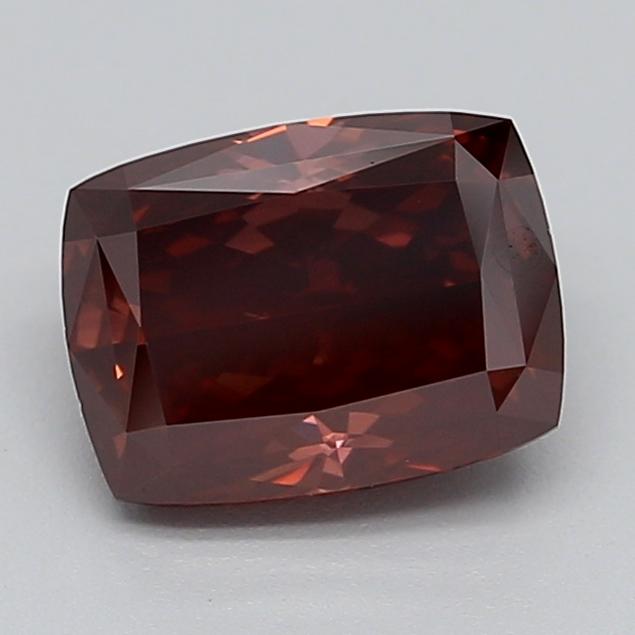 1.63 Ct. Fancy Deep Brownish Pink Cushion Lab Grown Diamond