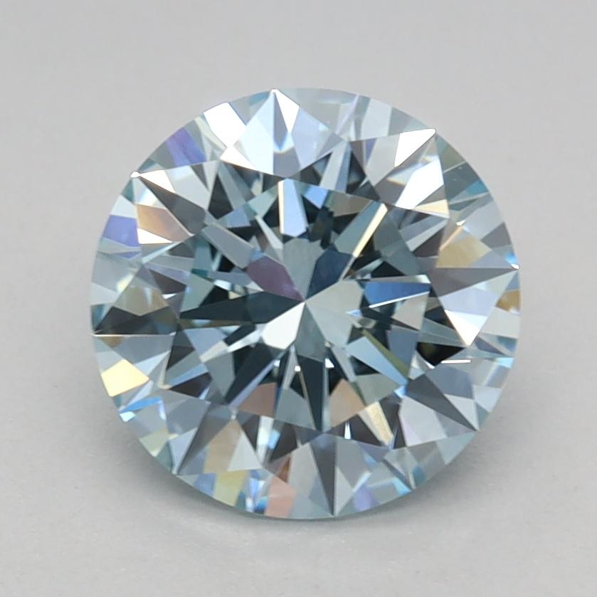 1.34 Ct. Fancy Intense Green Blue Round Lab Grown Diamond