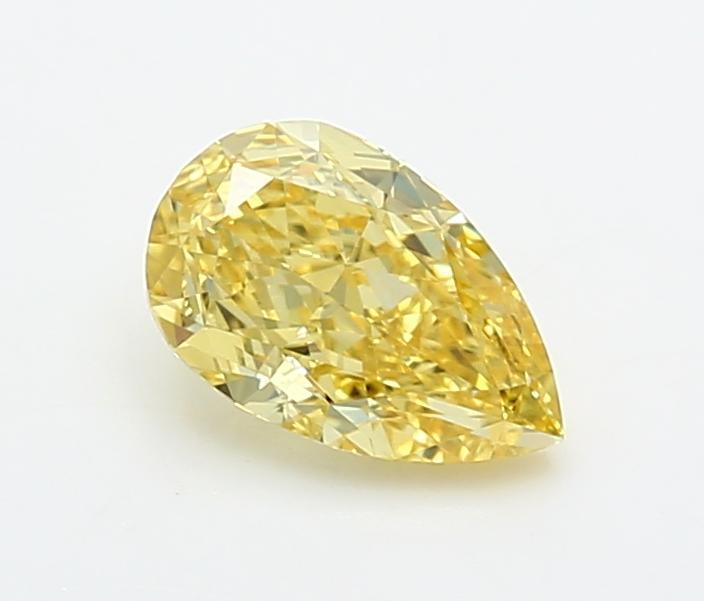 1.01 Ct. Fancy Vivid  Yellow Pear Lab Grown Diamond