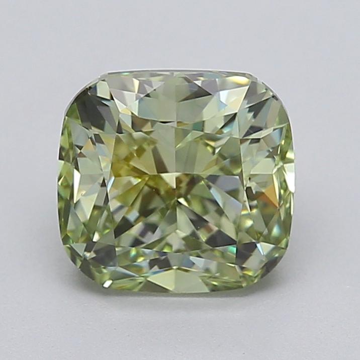 2.02 Ct. Fancy Intense  Green Cushion Lab Grown Diamond