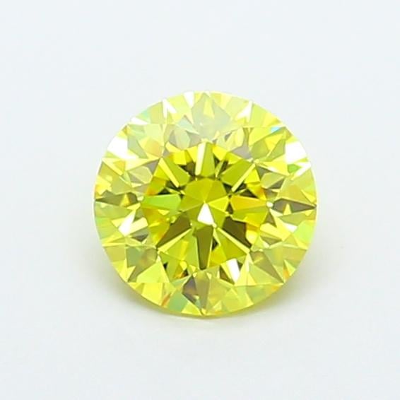 1.09 Ct. Fancy Vivid Yellow Round Lab Grown Diamond