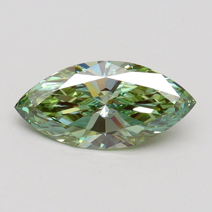 1.12 Ct. Fancy Vivid Green Marquise Lab Grown Diamond