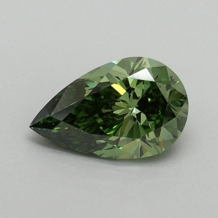 1.00 Ct. Fancy Vivid Pacific Green Pear Lab Grown Diamond