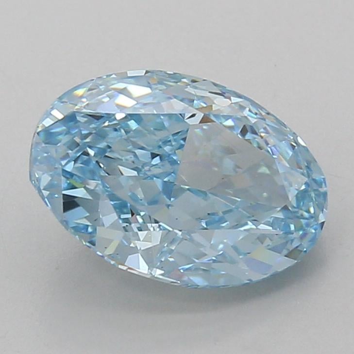 3.10 Ct. Fancy Vivid Blue Oval Lab Grown Diamond