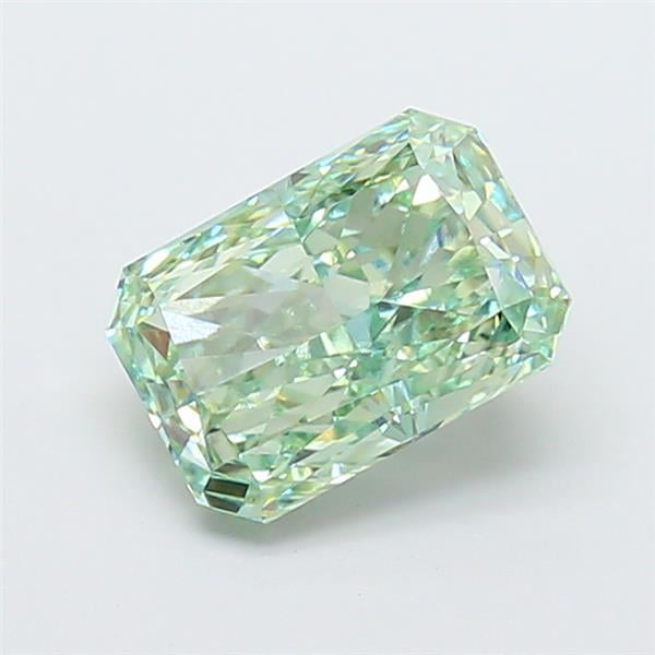 2.74 Ct. Fancy Vivid  Green Radiant Lab Grown Diamond