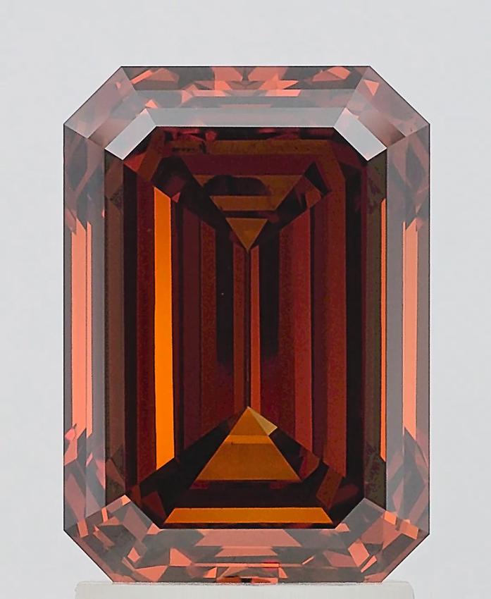 3.00 Ct. Fancy Orange Emerald Lab Grown Diamond