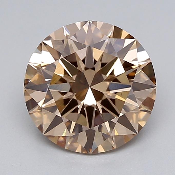 2.00 Ct. Light  Brown Round Lab Grown Diamond