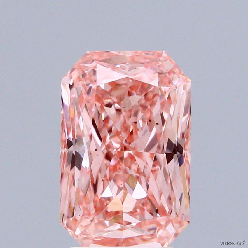 2.76 Ct. Fancy Vivid Pink Radiant Lab Grown Diamond
