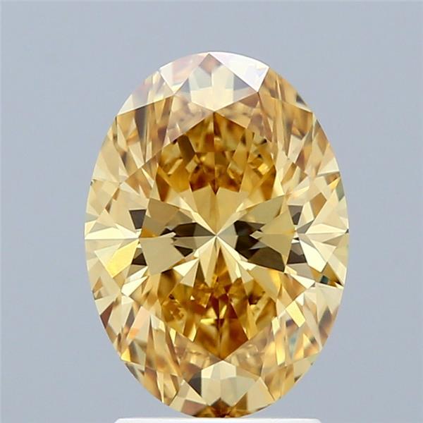 2.00 Ct. Fancy Intense Yellow Oval Lab Grown Diamond