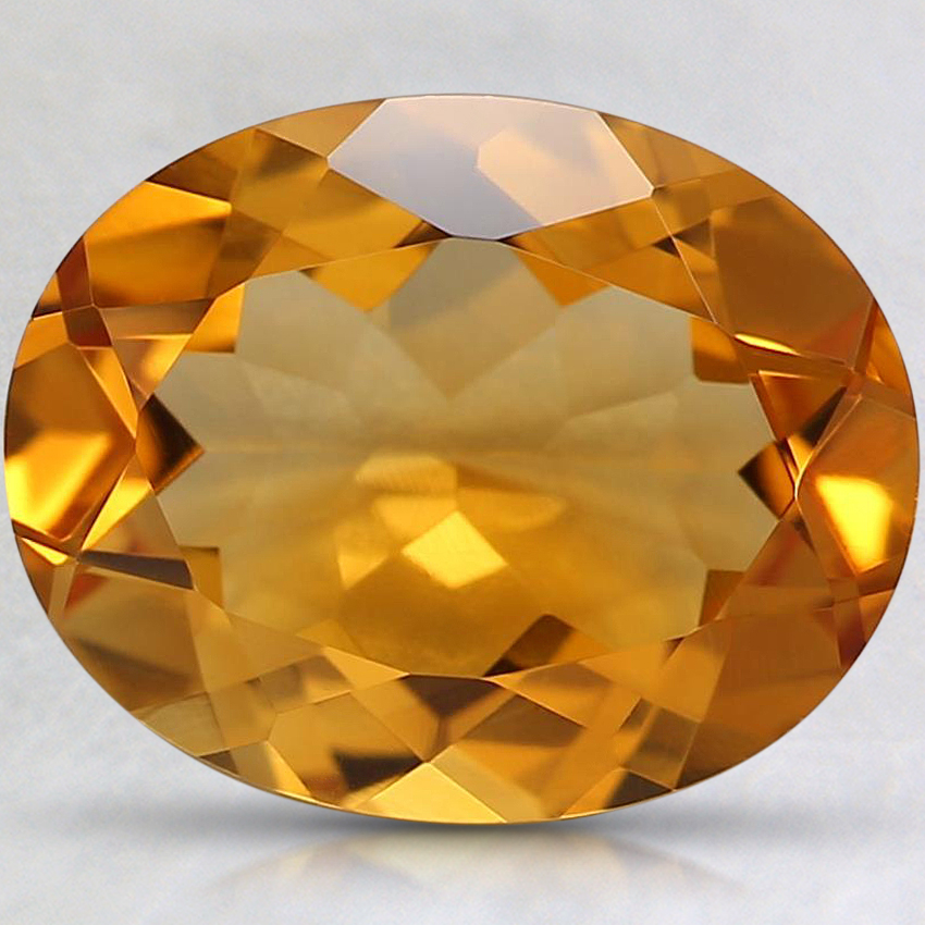 10.1x8mm Orange Oval Citrine