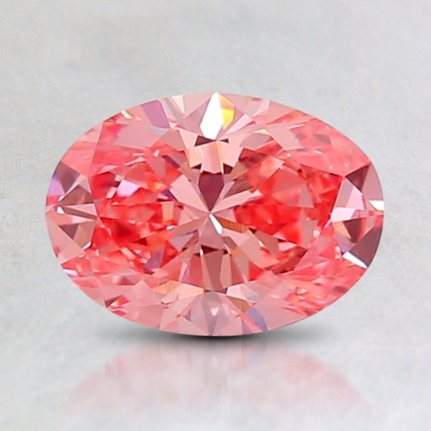 1.01 Ct. Fancy Intense Pink Oval Lab Grown Diamond