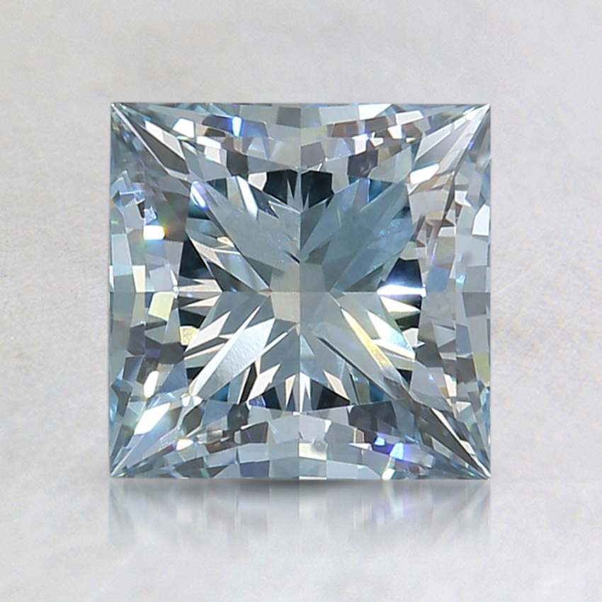 1.74 Ct. Fancy Greenish Blue Princess Lab Grown Diamond