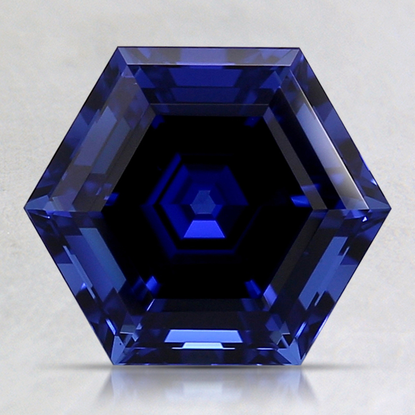 9mm Blue Hexagon Lab Created Sapphire