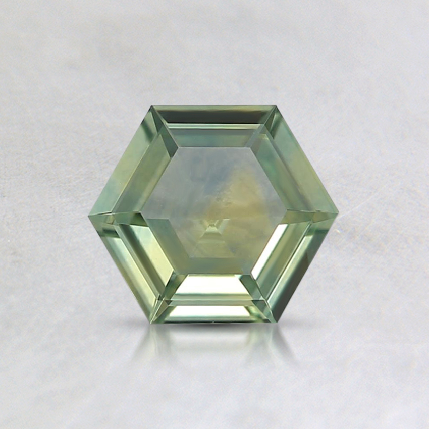 6.2mm Green Hexagon Montana Sapphire