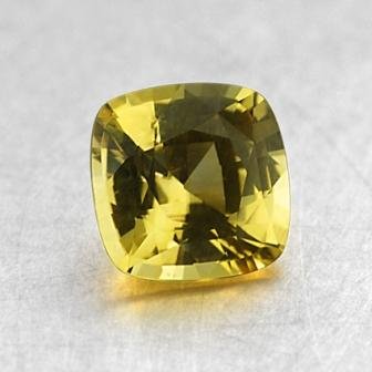 6.5mm Yellow Cushion Sapphire