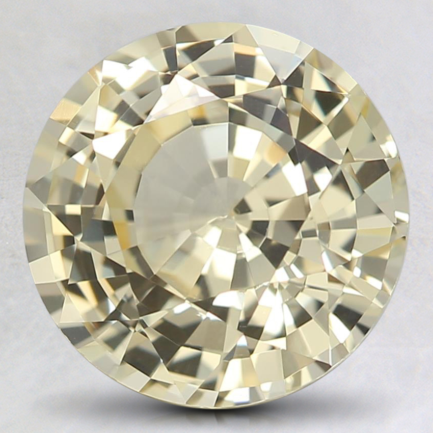 9.1mm Unheated Yellow Round Sapphire