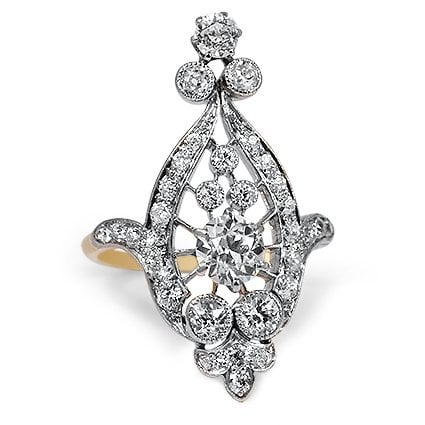 Art Nouveau Diamond Vintage Ring