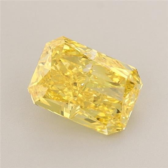 0.85 Ct. Fancy Vivid Yellow Radiant Lab Grown Diamond