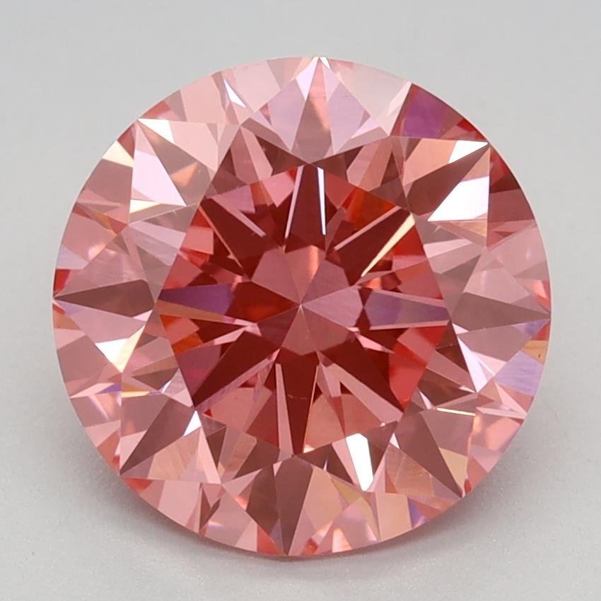 2.76 Ct. Fancy Vivid Pink Round Lab Grown Diamond