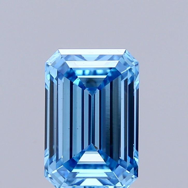 0.93 Ct. Fancy Vivid Blue Emerald Lab Grown Diamond