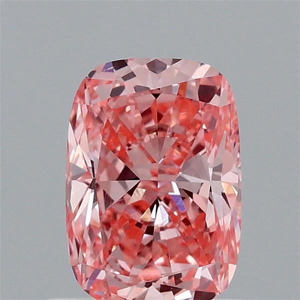 0.92 Ct. Fancy Vivid Pink Cushion Lab Grown Diamond