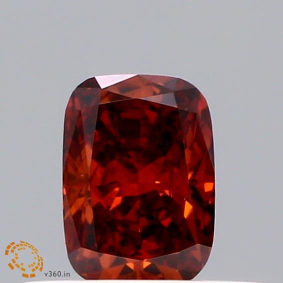 0.34 Ct. Fancy Orange Cushion Lab Grown Diamond