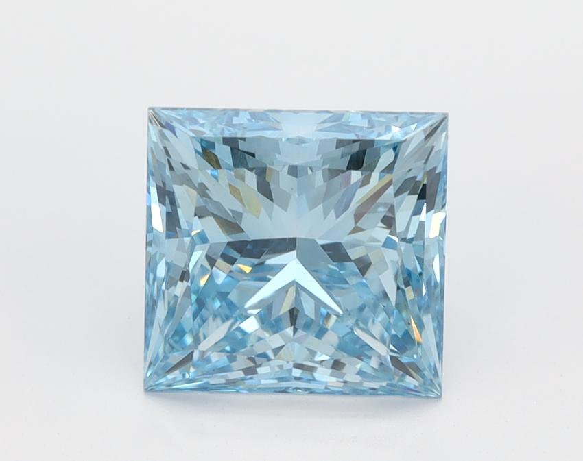 2.28 Ct. Fancy Vivid Blue Princess Lab Grown Diamond