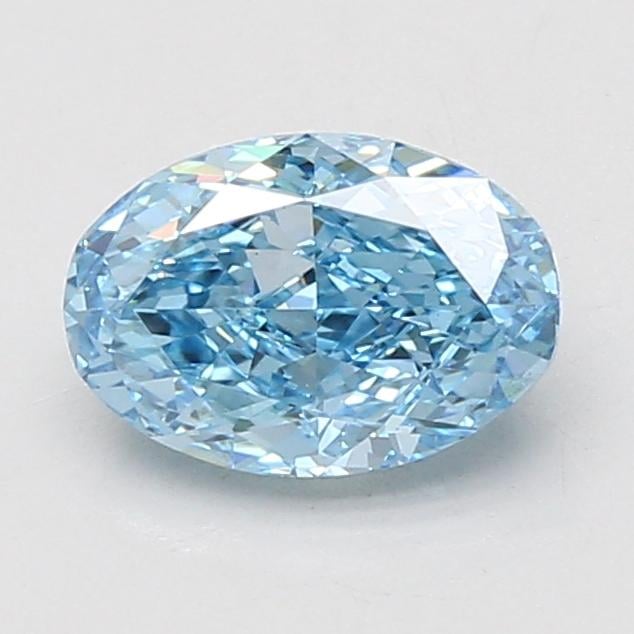 1.55 Ct. Fancy Vivid Blue Oval Lab Grown Diamond