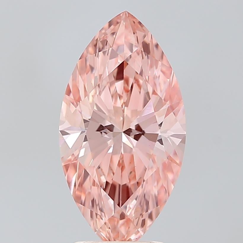 3.03 Ct. Fancy Vivid Pink Marquise Lab Grown Diamond