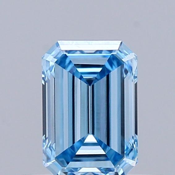 0.55 Ct. Fancy Vivid Blue Emerald Lab Grown Diamond
