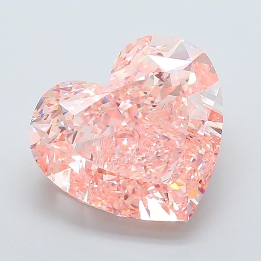 20.09 Ct. Fancy Intense Pink Heart Lab Grown Diamond