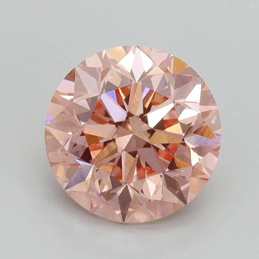 2.00 Ct. Fancy Intense Pink Round Lab Grown Diamond