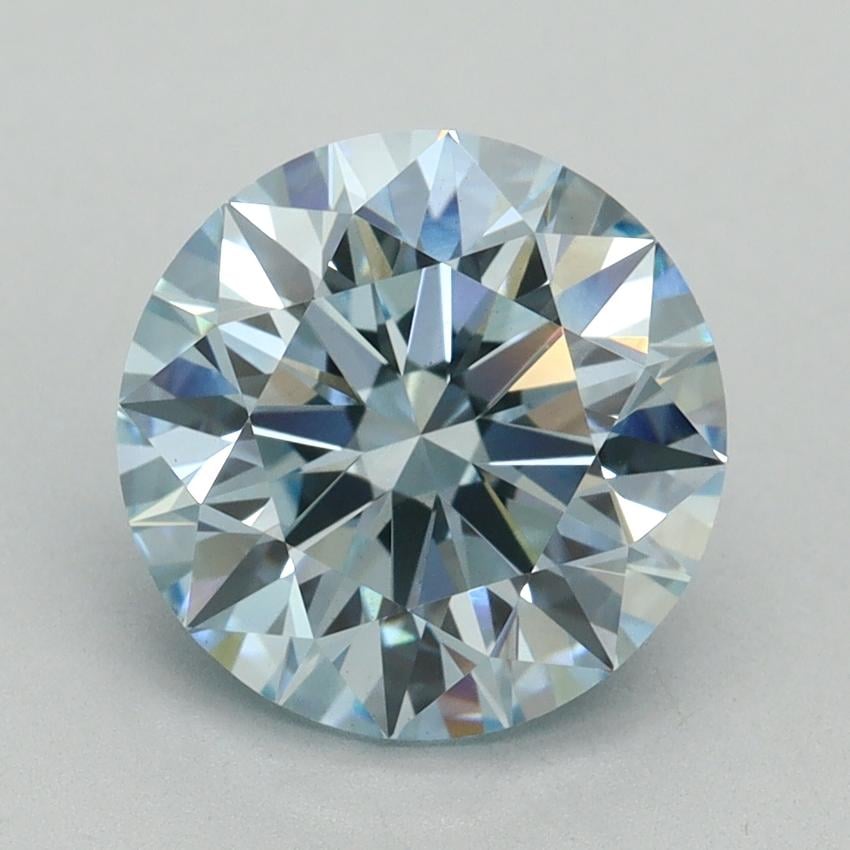 3.11 Ct. Fancy Intense Blue Round Lab Grown Diamond