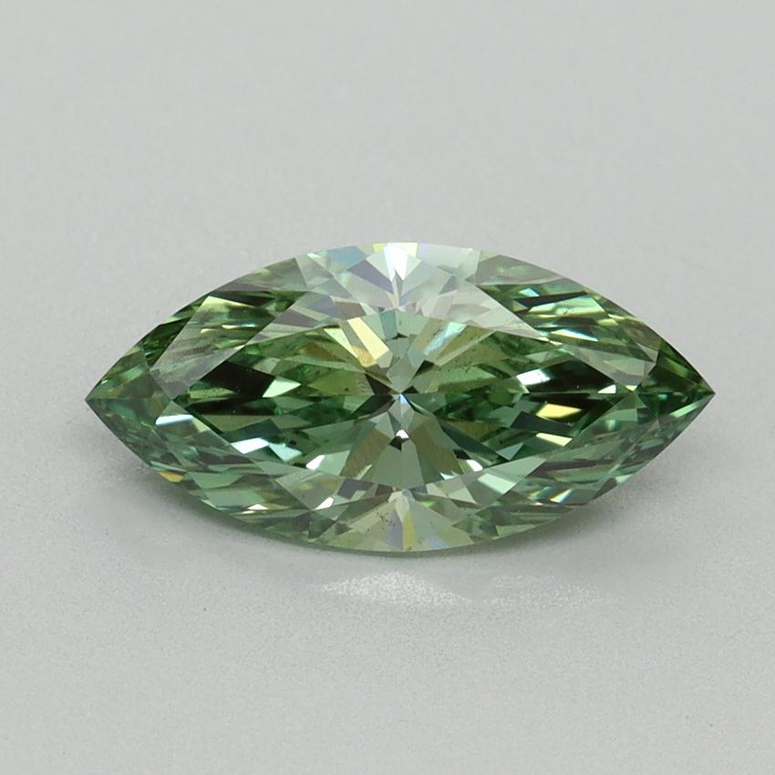 1.55 Ct. Fancy Vivid Green Marquise Lab Grown Diamond