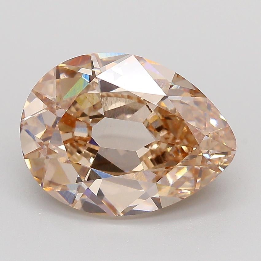5.00 Ct. Very Light  Brown Pear Lab Grown Diamond