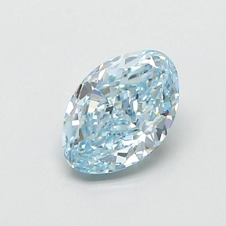 1.03 Ct. Fancy Vivid  Blue Oval Lab Grown Diamond