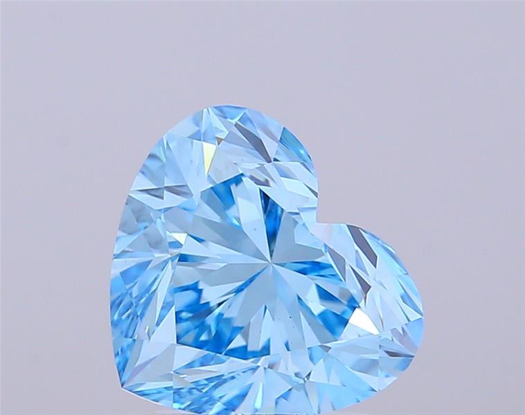 3.03 Ct. Fancy Vivid Blue Heart Lab Grown Diamond